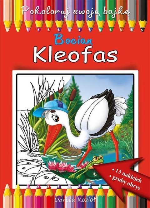 Bocian Kleofas - kolorowanka