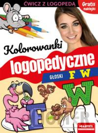 Kolorowanki logopedyczne Głoski F W z naklejkami