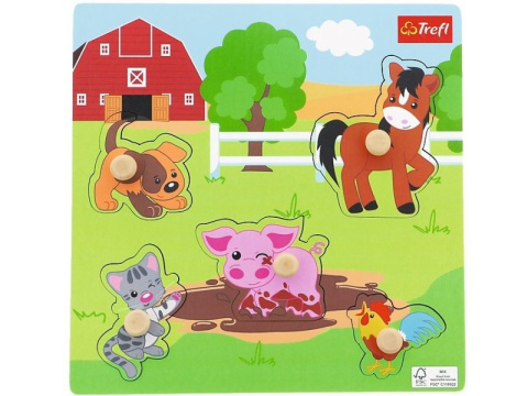 Puzzle mini drewniane Farm 61622