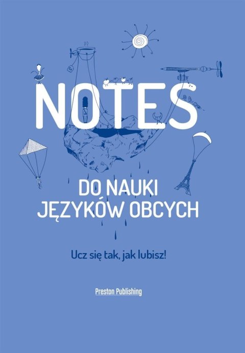 Notes do nauki języków obcych niebieski