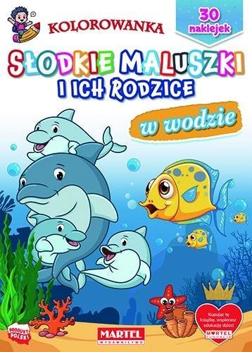 Słodkie maluszki i ich rodzice. W wodzie