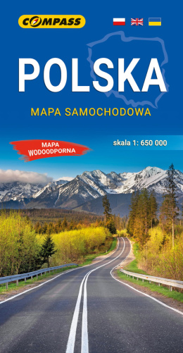Polska 1:650 000 Mapa samochodowa lamaminowana