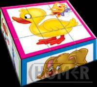 Klocki 9-elementowe obrazkowe zwierzątka