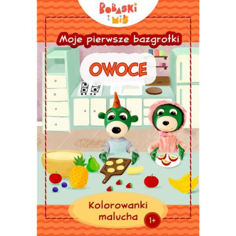 Bobaski i miś Moje pierwsze bazgrołki Kolorowanki malucha Owoce KS66188 Trefl
