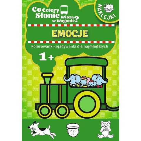 Co cztery słonie wiozą w wagonie? Kolorowanki zgadywanki dla najmłodszych Emocje KS66256 Trefl