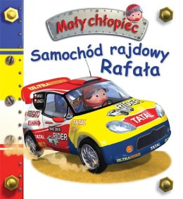 Samochód rajdowy Rafała. Mały chłopiec