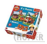 Puzzle 2w1 +memos Strażak Sam Strażacy w akcji