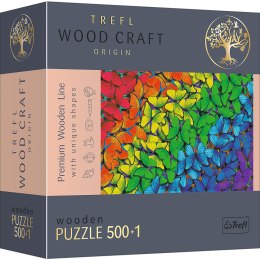 Puzzle drewniane 500+1 Tęczowe motyle