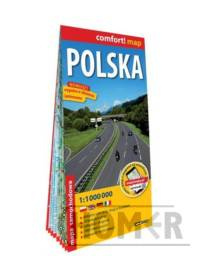 Polska mapa samochodowa laminowana 1:1 000 000