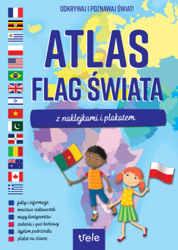 Atlas flag świata z naklejkami i plakatem. Atlasy z naklejkami