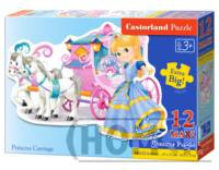 Puzzle 12 MAXI Konturowe: Princess Carriage