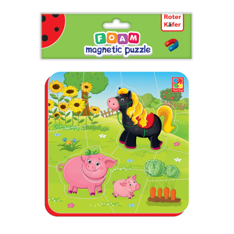 Miękkie magnetyczne puzzle Koń i Świnki