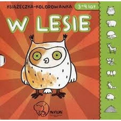 Książeczka-kolorowanka. W lesie 3-4 lata