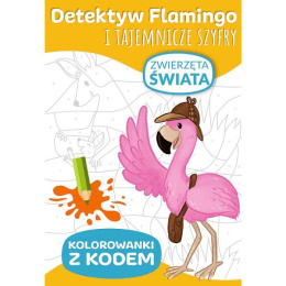 Detektyw Flamingo i tajemnicze szyfry Kolorowanki z kodem Zwierzęta świata KS09987 Trefl
