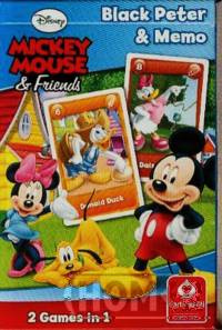 Karty do gry Czarny Piotruś i Memo. Myszka Miki. Mickey Mouse & Friends. Disney