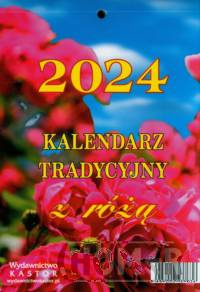Kalendarz 2024 KL14 zdzierak Tradycyjny z różą