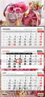 Kalendarz 2024 trójdzielny Róże KT-1 v47