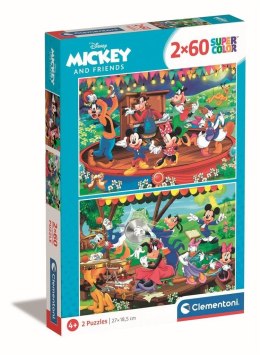 Puzzle 2x60 Super Kolor Mickey and friends