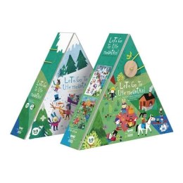 Dwustronne puzzle dla dzieci, Lato i Zima w Górach