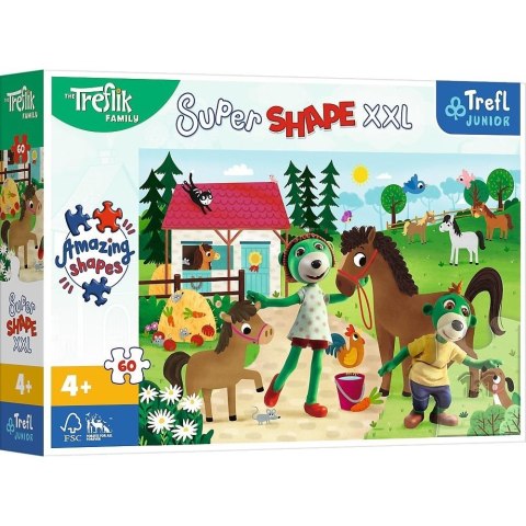 Puzzle 60 Super Shape XXL Trefliki w stadninie