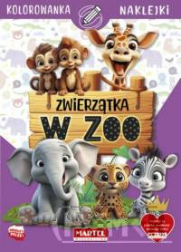 Kolorowanka Zwierzątka w zoo z naklejkami