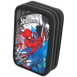 Piórnik 3-komorowy z wyposażeniem Disney Core Jumper 3 Spiderman