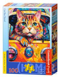 Puzzle 100 Cat Bus Travel