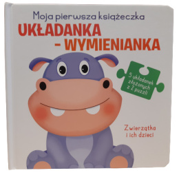 Układanka wymienianka - Zwierzątka i ich dzieci. Książeczka z puzzlami