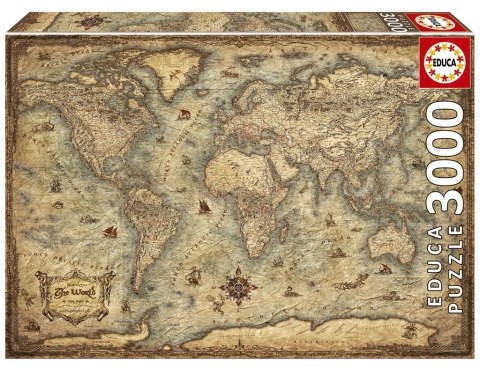 Puzzle 3000 Mapa świata