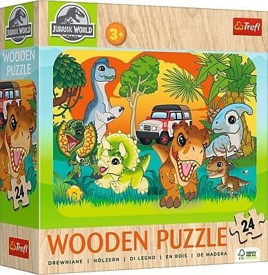 Puzzle drewniane 24 Poznaj dinozaury TREFL