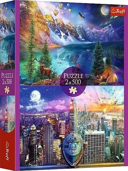 Puzzle 2x500 Wycieczka po Ameryce TREFL