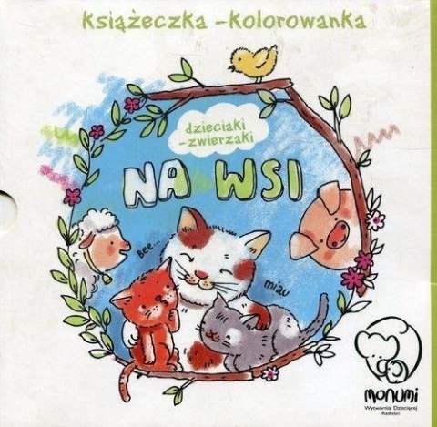 Książeczka-kolorowanka. Dzieciaki-zwierzaki na wsi