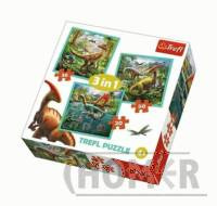 Puzzle Niezwykły świat dinozaurów 3w1