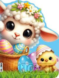 Książeczka kartonowa wielkanocny baranek