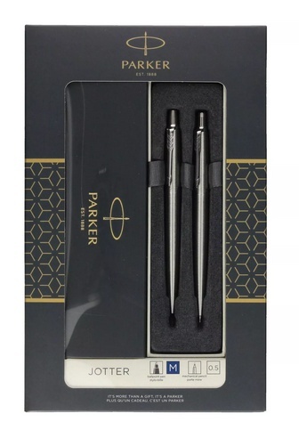 Długopis + ołówek PARKER Jotter stalowy Zestaw prezentowy