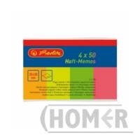 Kartki samoprzylepne 20x50mm 4 kolory po 50 sztuk