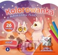 Kolorowanka z tatuażami FLUO Kotki