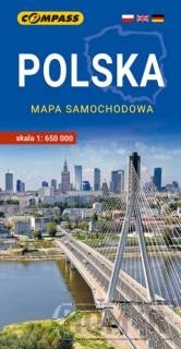 Polska 1:650 000 - mapa samochodowa