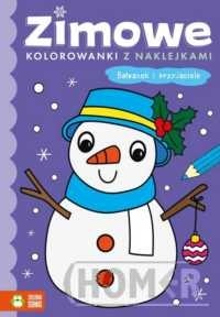Zimowe kolorowanki z naklejkami Bałwanek i przyjaciele