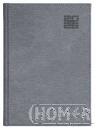 Kalendarz 2026 A5 dzienny Aluminium Standard SREBRNY