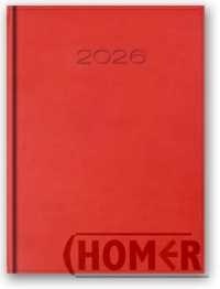 Kalendarz 2026 A5 dzienny Vivella Czerwony
