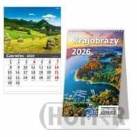 Kalendarz 2026 Biurkowy Pionowy Krajobrazy miesięczny