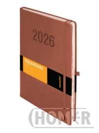 Kalendarz 2026 Memofix A4 DNS mocha mousse