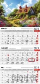 Kalendarz 2026 Trójdzielny Ekonomiczny Romantico KTE VE-20