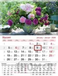 Kalendarz 2026 jednodzielny Bukiet