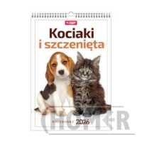 Kalendarz 2026 ścienny A3 Kociaki i Szczeniaki