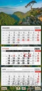 Kalendarz 2026 trójdzielny Góry Sokolnica KT1 V93