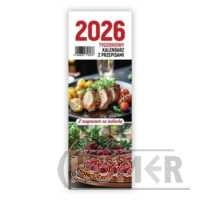 Kalendarz 2026 tygodniowy Poradnik z przepisami z magnesem na lodówkę