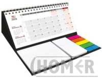 Kalendarz 2026 z notesem MAXI miesięczny spiralowany CZARNY