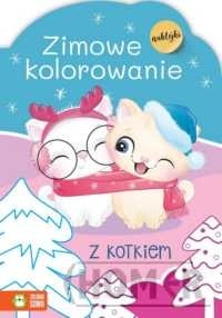 Zimowe kolorowanie z kotkiem
